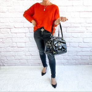 🍁👜 Sanctuary Rust Orange Dolman Sweater - Medium